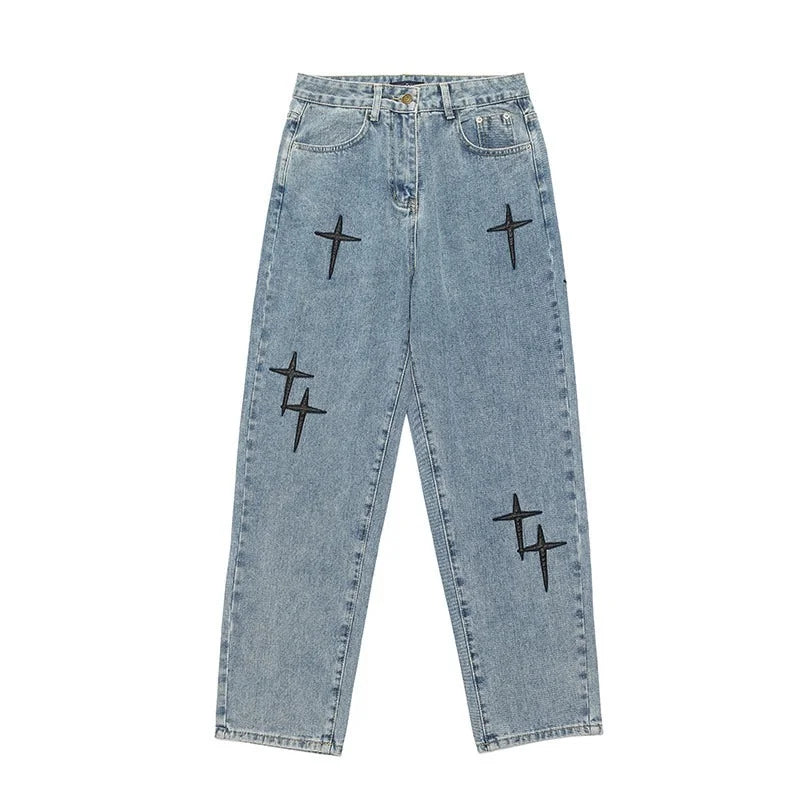 Y2K Sewn Star Jeans
