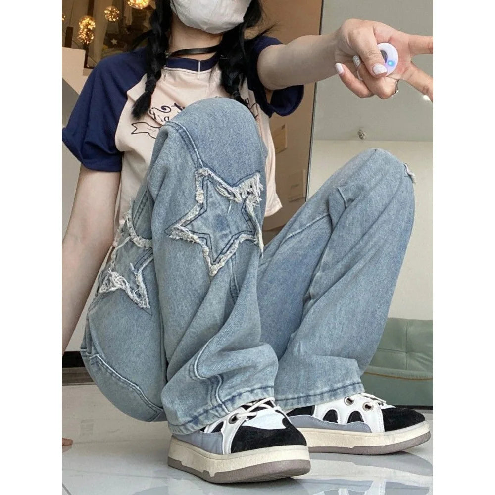 Star Embroidered Jeans Women's