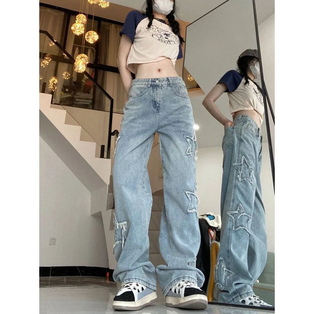 Star Embroidered Jeans Women's