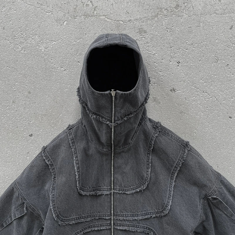 Denim Phantom Zip-Up Hoodie