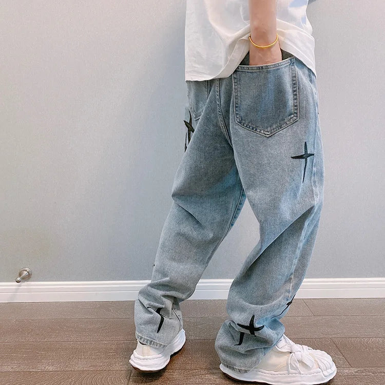 Y2K Sewn Star Jeans