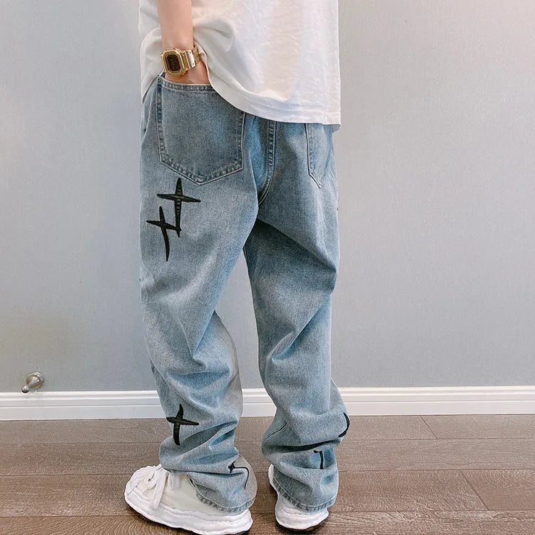 Y2K Sewn Star Jeans