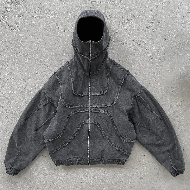 Denim Phantom Zip-Up Hoodie