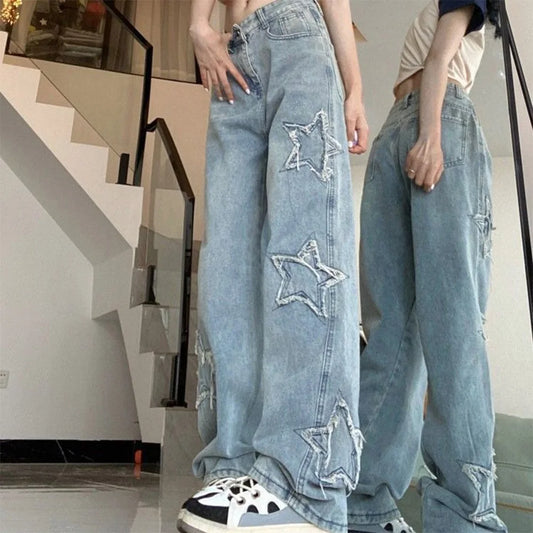 Star Embroidered Jeans Women's