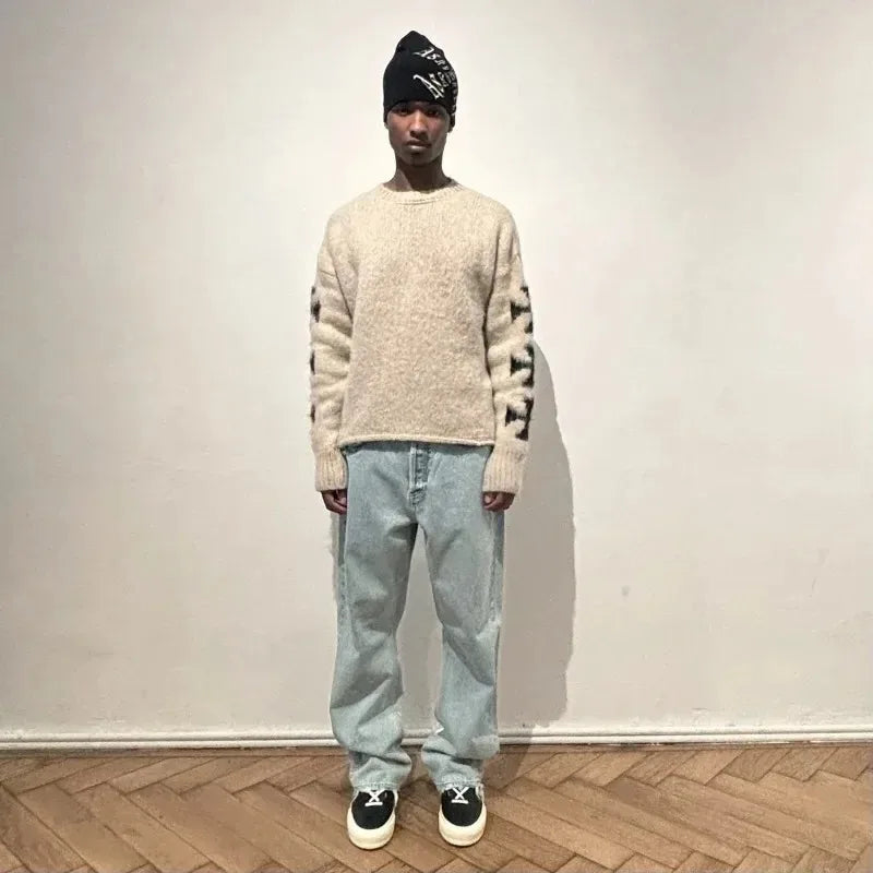 Y2K Cross Knit Sweater