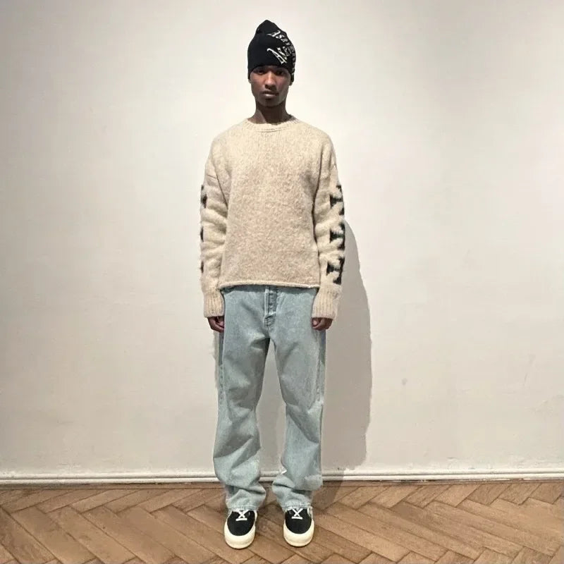 Y2K Cross Knit Sweater