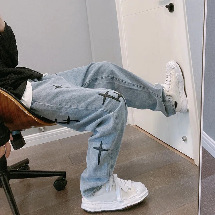 Y2K Sewn Star Jeans
