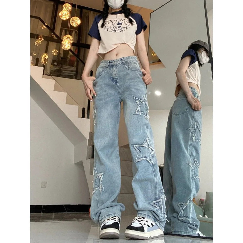 Star Embroidered Jeans Women's