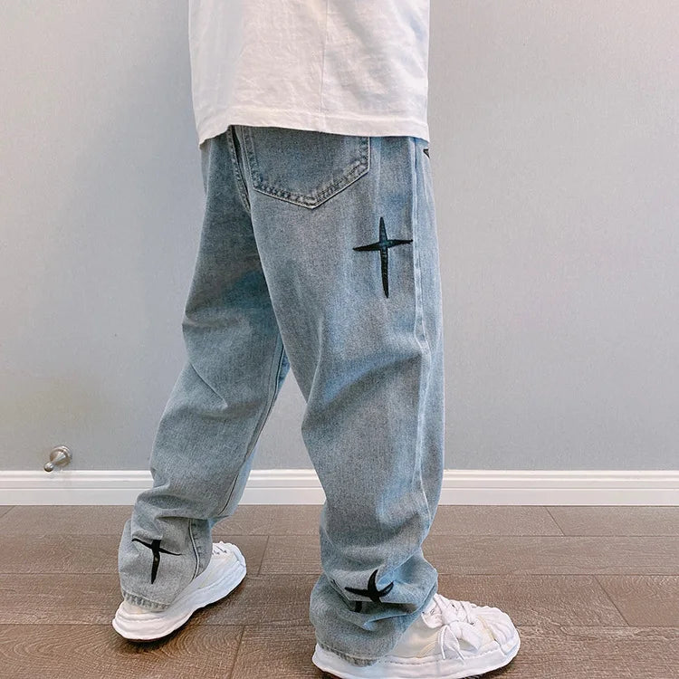 Y2K Sewn Star Jeans
