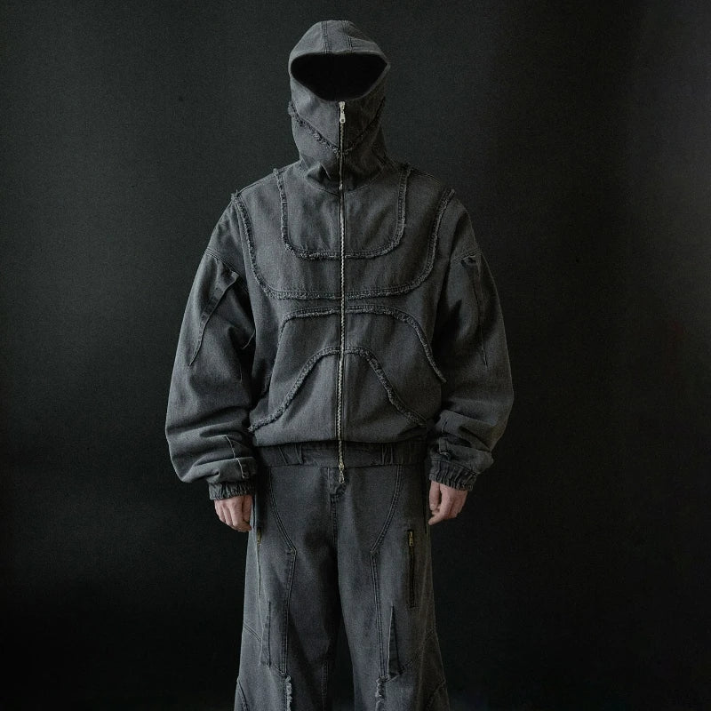 Denim Phantom Zip-Up Hoodie