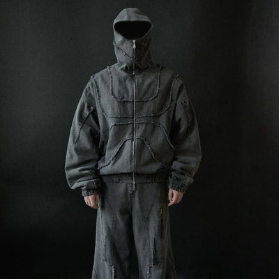 Denim Phantom Zip-Up Hoodie