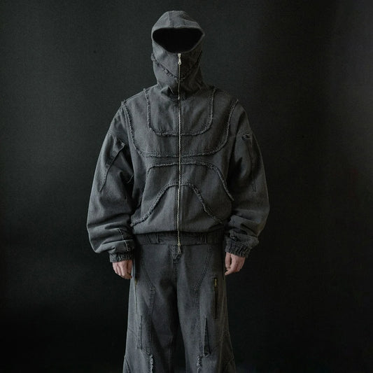 Denim Phantom Zip-Up Hoodie
