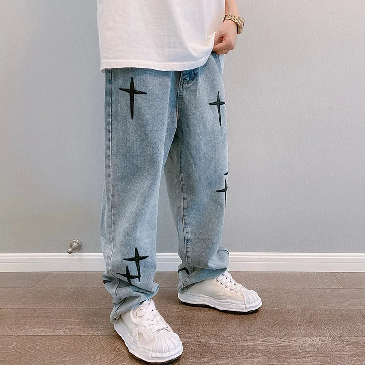Y2K Sewn Star Jeans