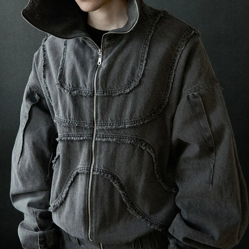 Denim Phantom Zip-Up Hoodie