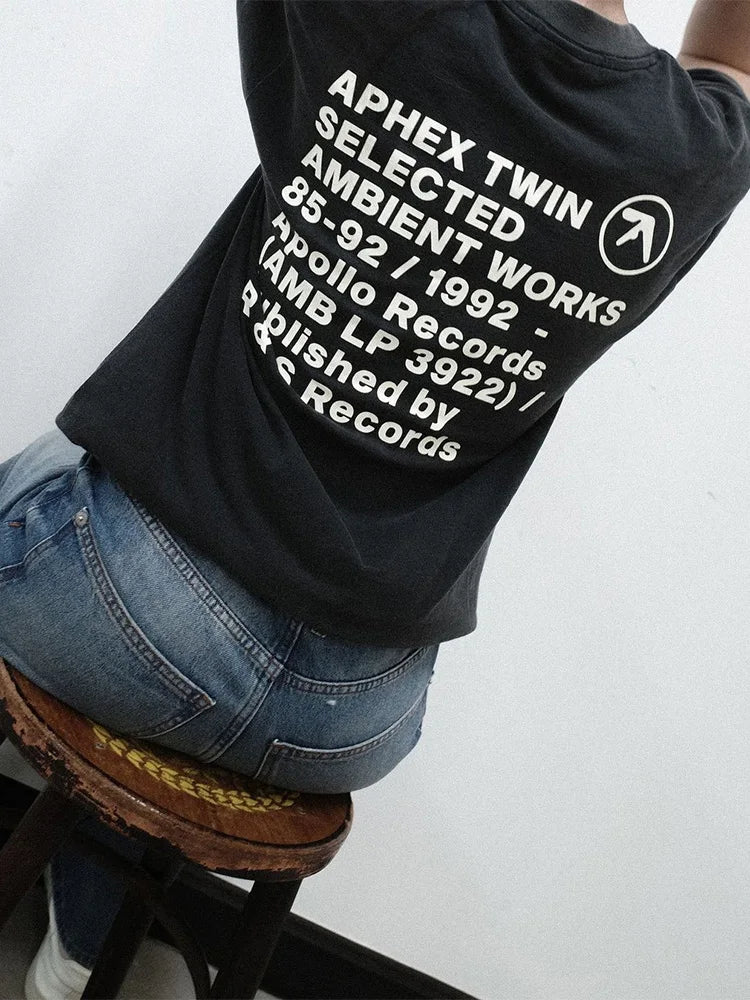 Washed Aphex Twin Graphic T-Shirt